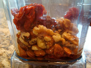Side view of ingredients for Raw Vegan Taco Nut "Meat"