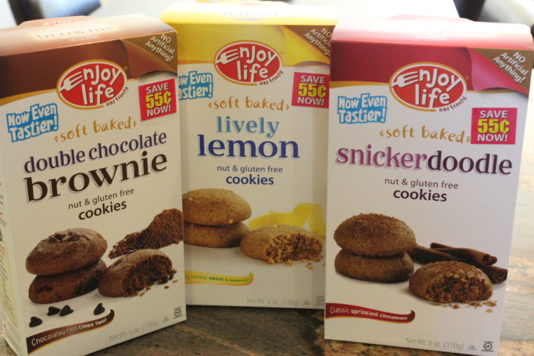 Enjoy Life Cookies in Double Chocolate Brownie, Lively Mean and Snickerdoodle