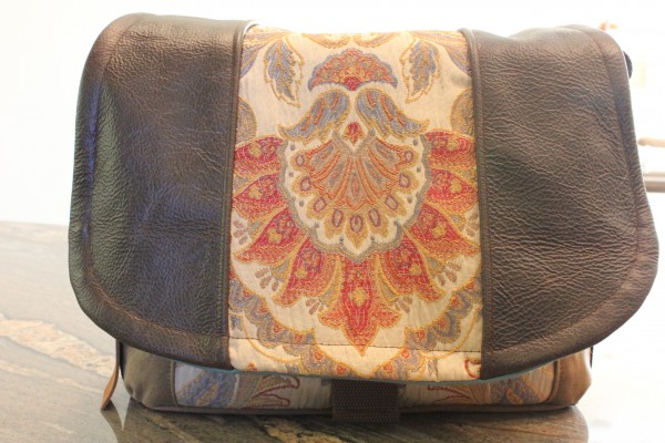 Camera bag with colorful pattern
