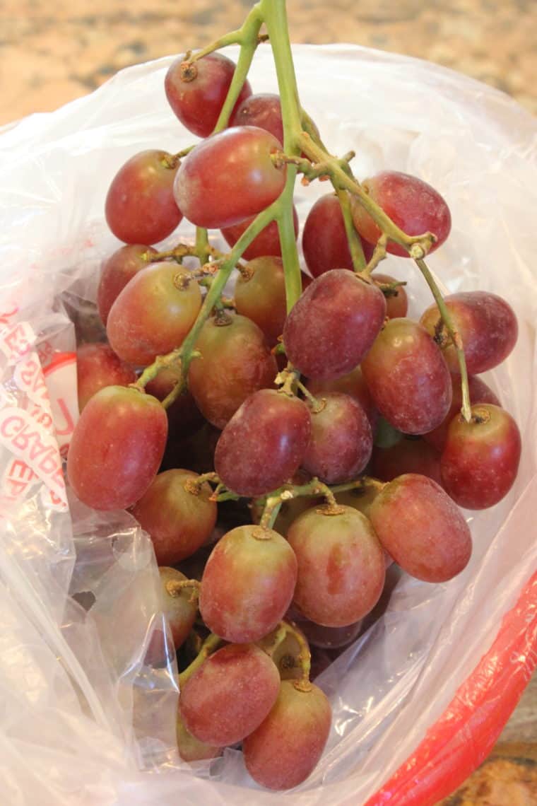 Grapes in bag
