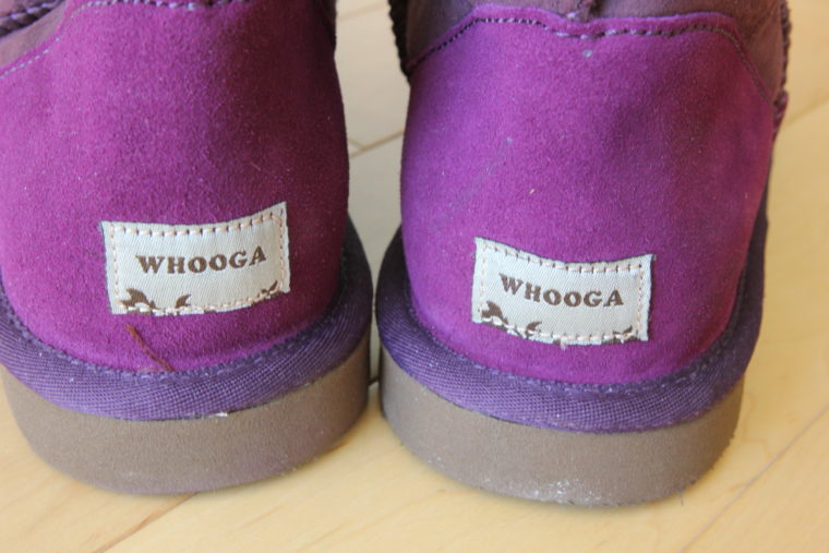 Label of Whooga Ugg Boots