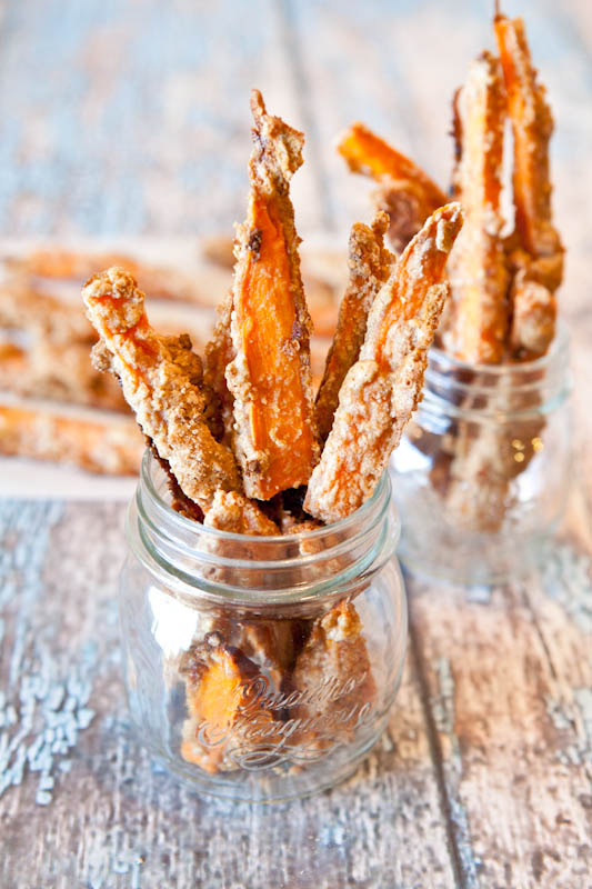Sweet Potato Graham Cracker “French Toast” Sticks in jars
