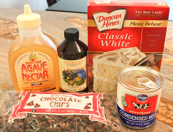Ingredients needed to make No-Bake Vanilla Cake Batter Chocolate Truffles