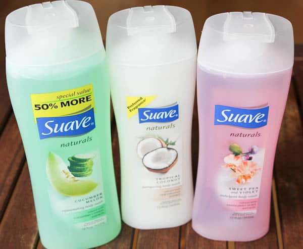 Suave naturals soap: cucumber melon, coconut, and sweet pea 