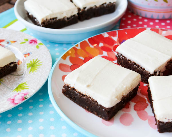 Fudgy Nutella Brownies with Cream Cheese Frosting