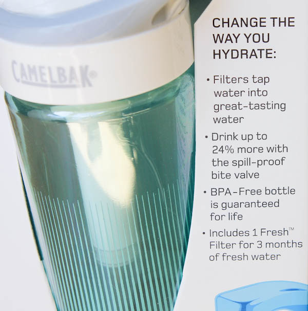 Change the way you hydrate: Filters tap water into great-tasting water, Drink up to 24% more with the spill proof bite valve, BPA free bottle is guaranteed for life, Includes 1 Fresh Filter for 3 months of fresh water.
