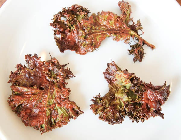 Chocolate Coconut Kale Chips