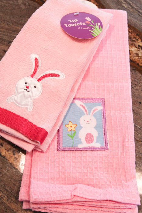 Easter bunny pink towels