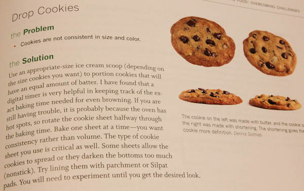 Book page about Drop Cookies 