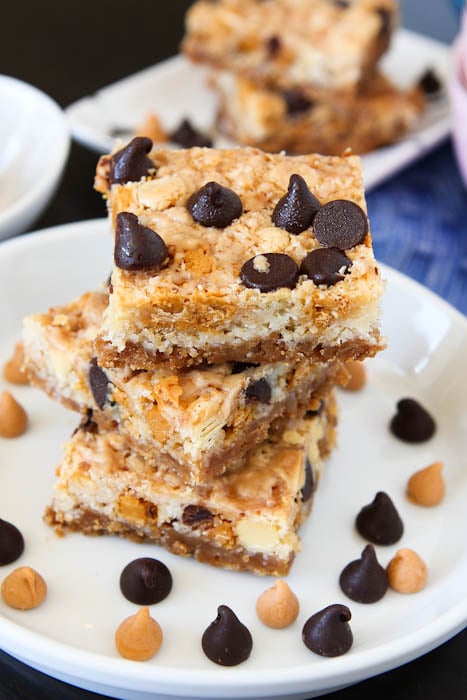 Magic eight bar with chocolate and butterscotch chips