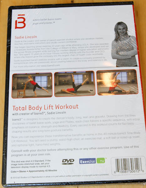 Barre3 Total Body Lift Workout DVD