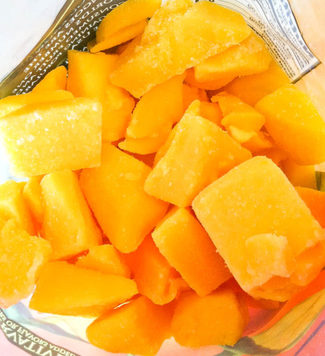 frozen mango chunks