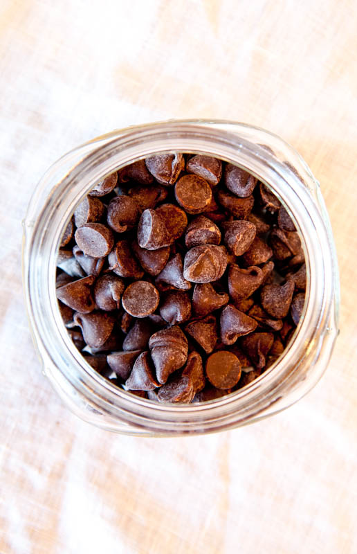 Jar of chocolate chips