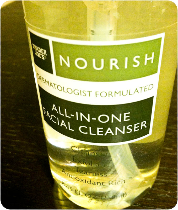 Trader Joe's Nourish All in One Facial Cleanser soap pump