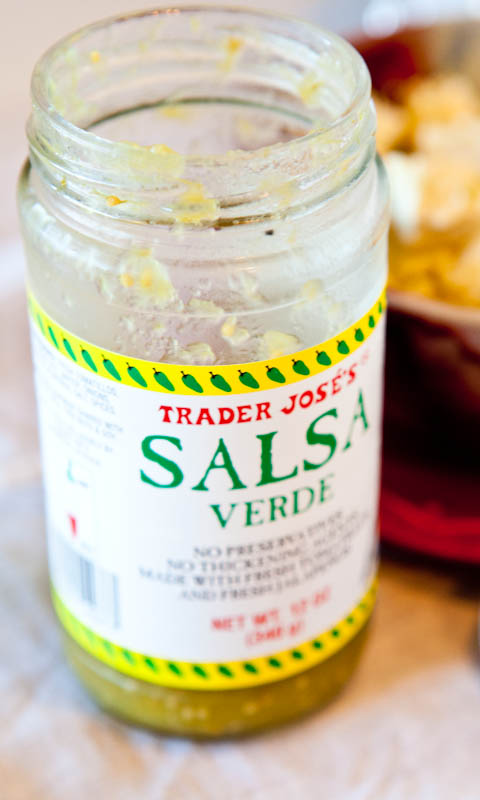 Can of Trader Joe's Salsa Verde 