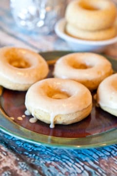 Baked Vanilla Donuts with Vanilla Glaze