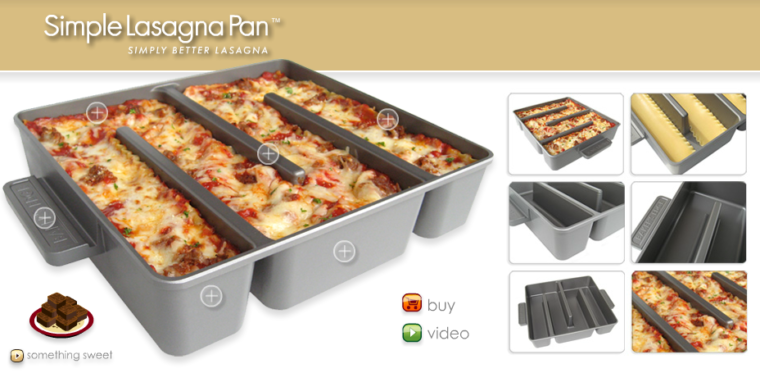 Simple Lasagna Pan in the same style as the Brownie edge pan with lines in pan to create edges