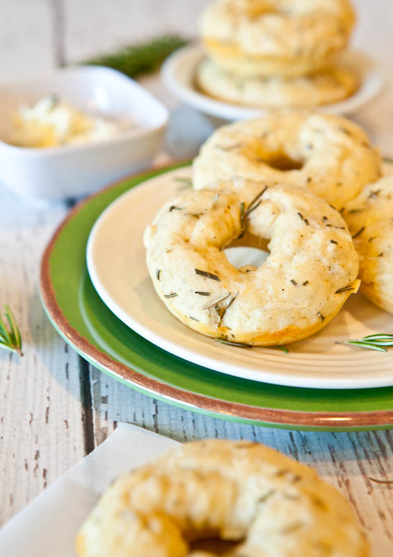 Baked Savory herb cream cheese donuts