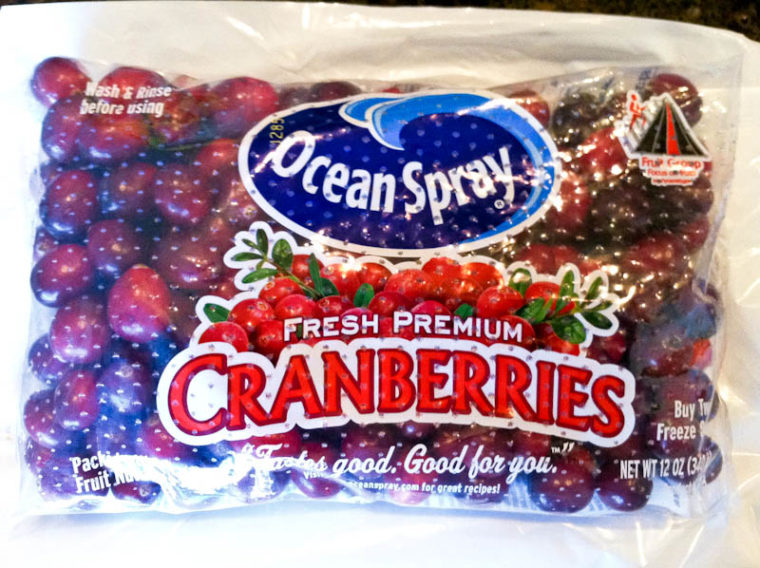 Bag of Ocean Spray Cranberries