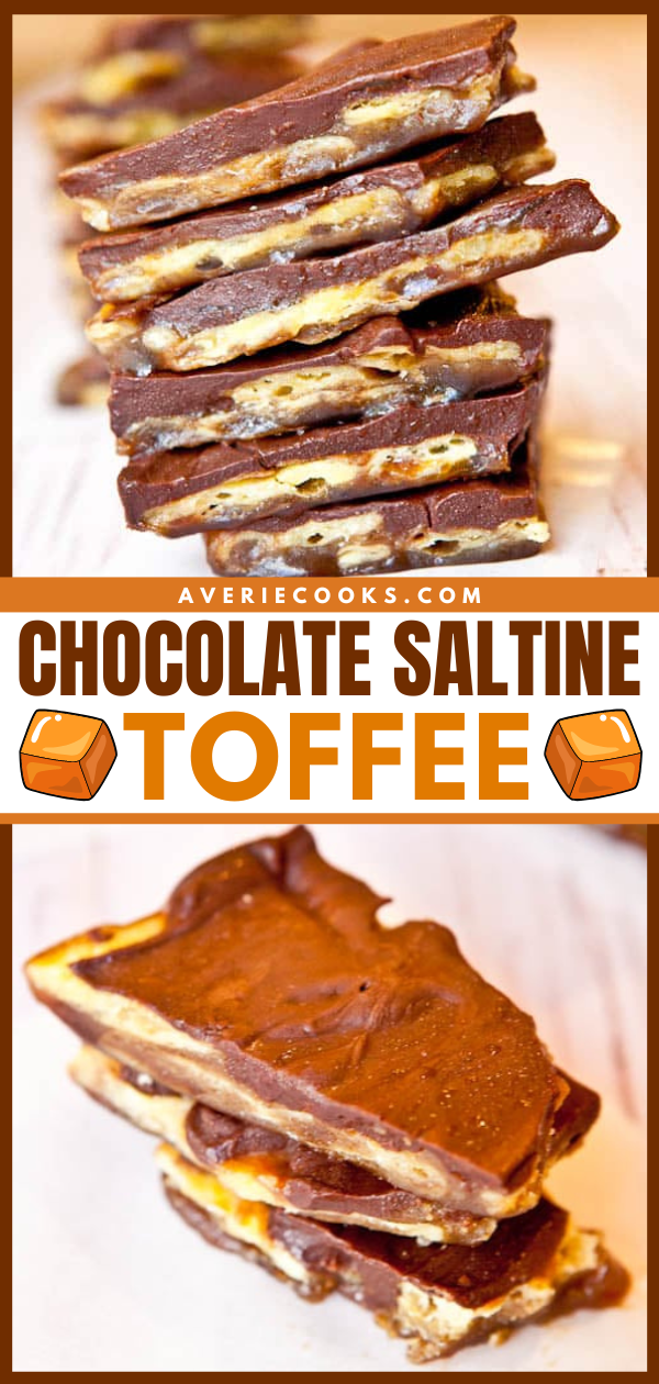 Saltine Toffee (aka Christmas Crack Recipe) — They don’t call this stuff ‘Christmas Crack’ for nothing. It’s easy to make, extremely addictive, and combines salty, sweet, crunchy, and chewy into a holiday favorite.