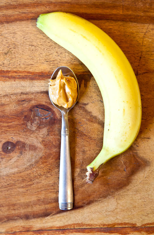 Banana and cookie butter spoon