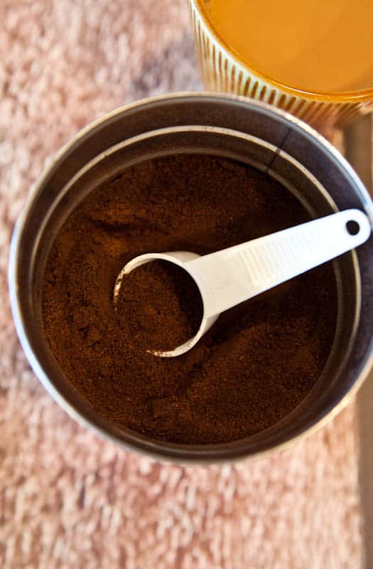 Cafe Bustelo coffee Grounds open