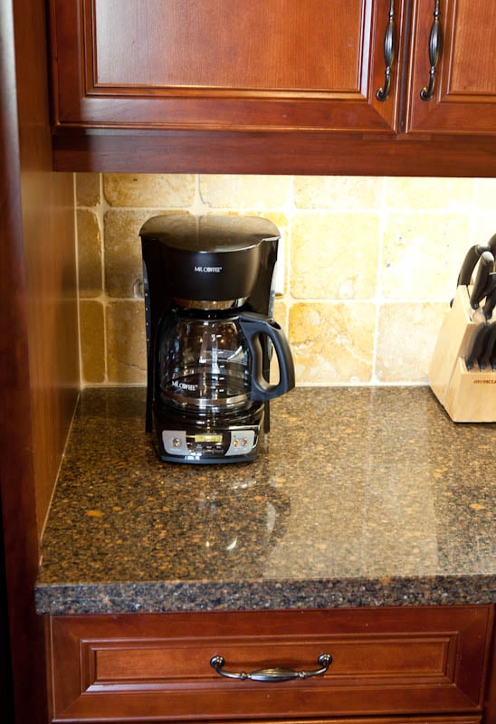 Coffeemaker on kitchen counter