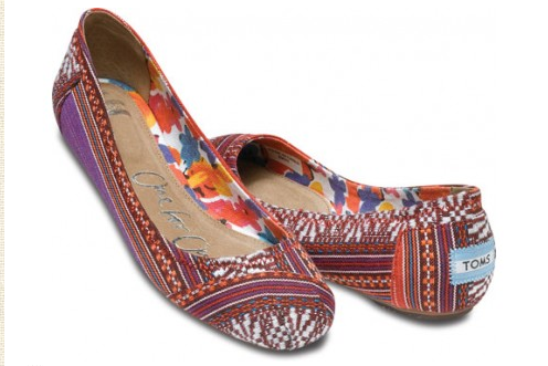 Tom's Lina Woven Ballet Flats, with woven pattern