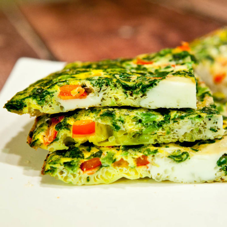 Spinach and Red Pepper Frittata