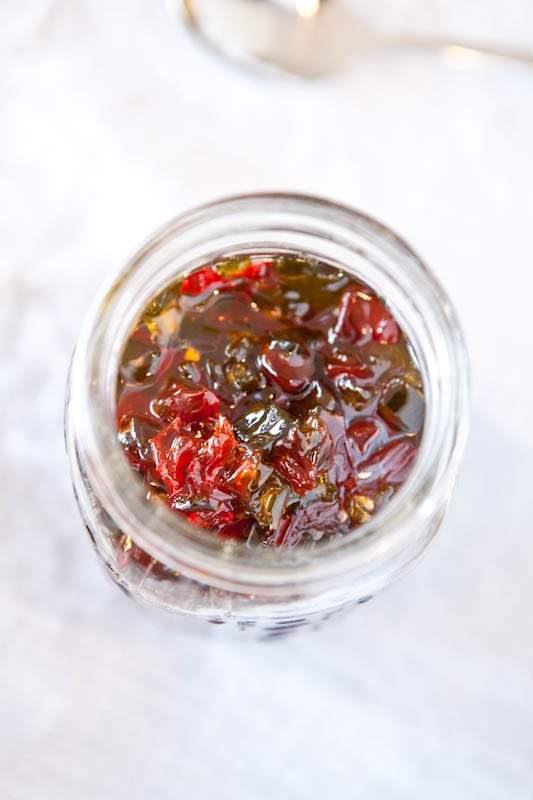 Stovetop Hot Pepper Jelly in can