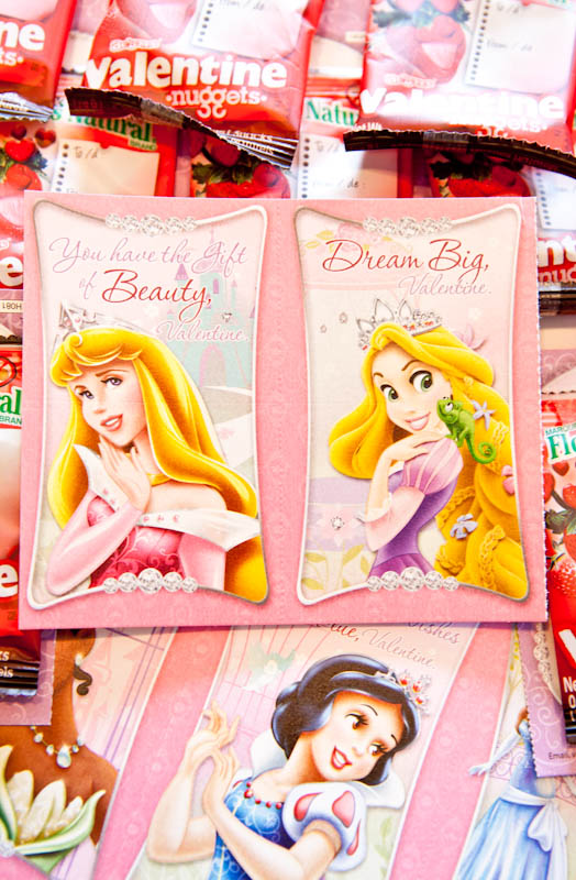 Disney princess valentines cards