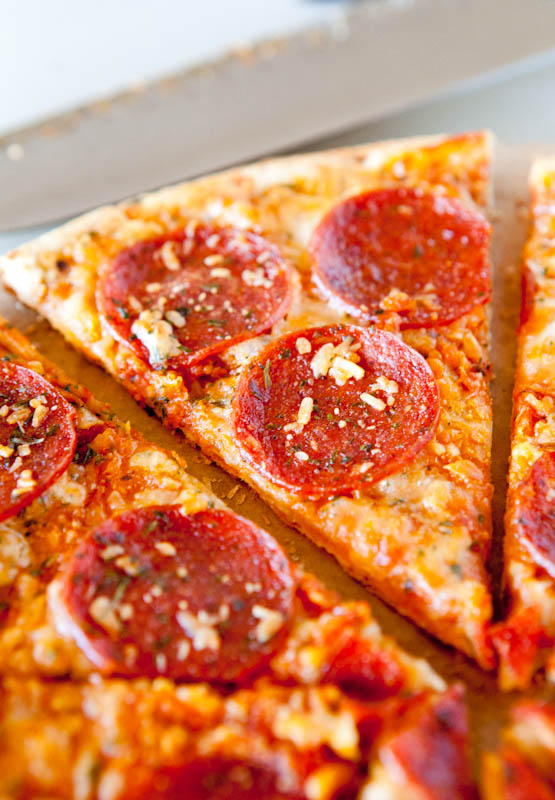 Slice of Pepperoni pizza
