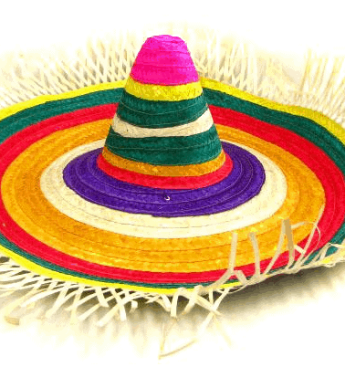 Colorful sombrero on a white background.