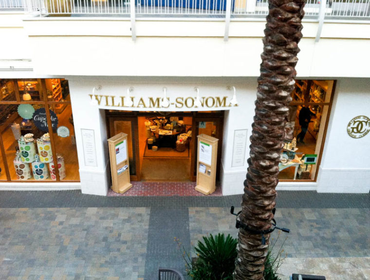 Williams-Sonoma storefront from above