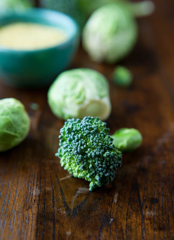 Broccoli and brussels sprouts