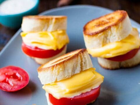Mini Grilled Cheese and Tomato Sandwiches - Averie Cooks
