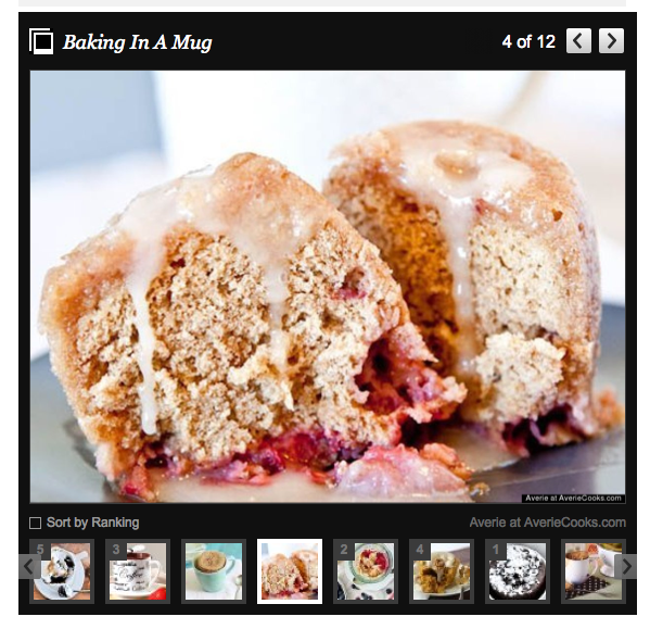 Strawberry mug cake in Baking In A Mug article