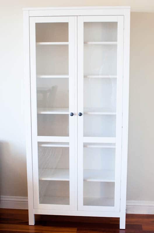 White Hemnes Glass-Door Cabinet from Ikea