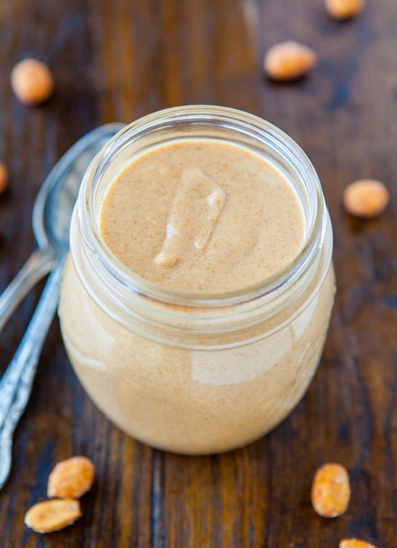 Homemade Peanut Butter in jar