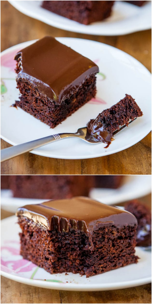 The Best Chocolate Cake With Chocolate Ganache - The best chocolate cake I've ever had, and the easiest to make! Nothing fussy or complicated & delivers amazing results every time!