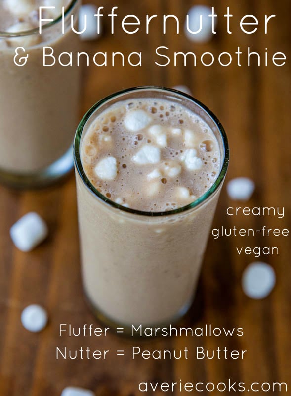 Marshmallow Peanut butter and banana smoothie