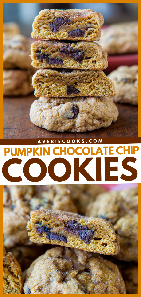 Pumpkin Chocolate Chip Cookies, easy, tasty and delicious.