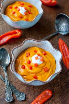 Sweet Potato Red Pepper and Coconut Milk Soup