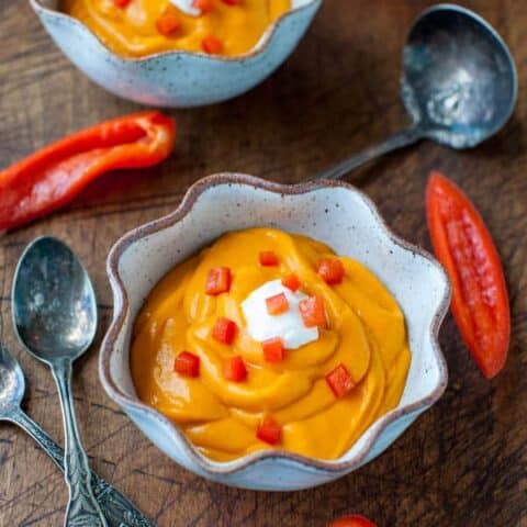 Sweet Potato Red Pepper and Coconut Milk Soup