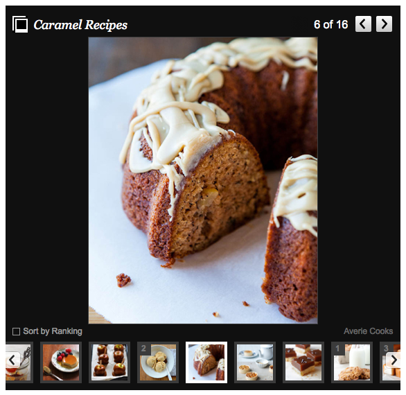 Spiced Apple and Banana Bundt Cake with Vanilla Caramel Glaze on caramel recipes slideshow