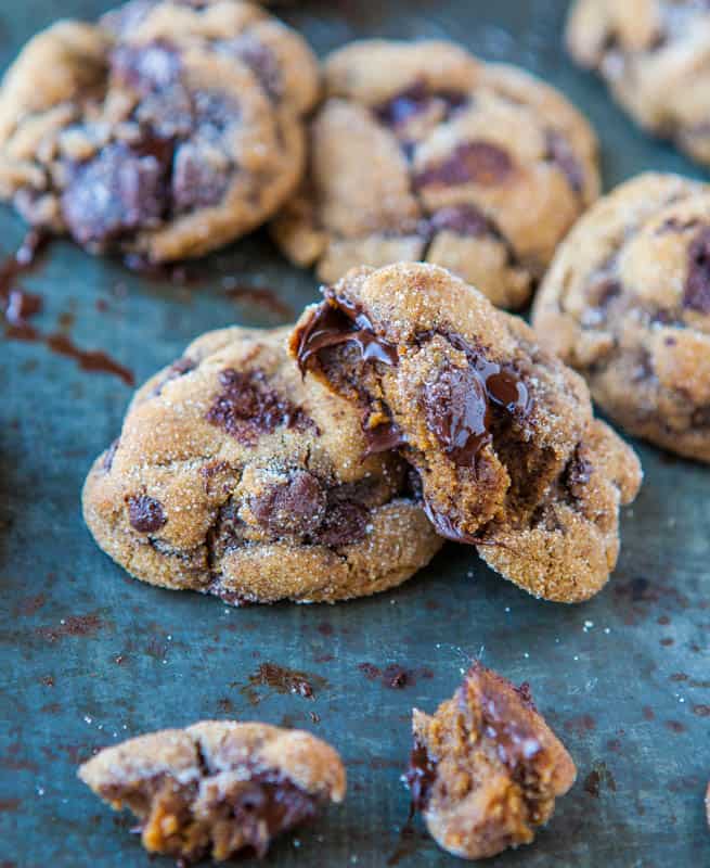 Chewy Molasses Chocolate Chip Cookies 