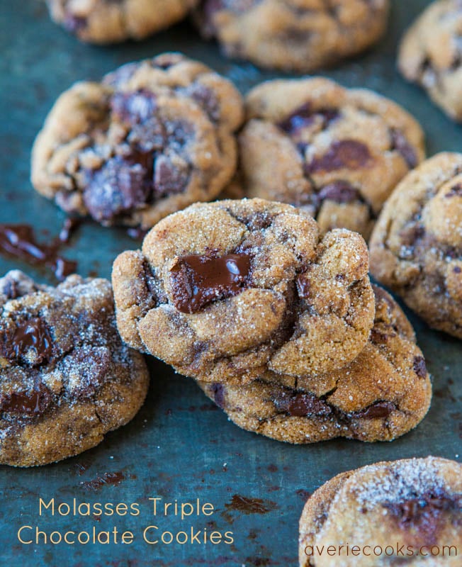 Molasses Triple Chocolate Cookies