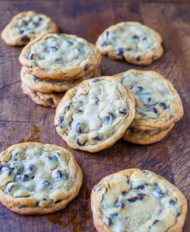 Chocolate Chips Cookies stacked