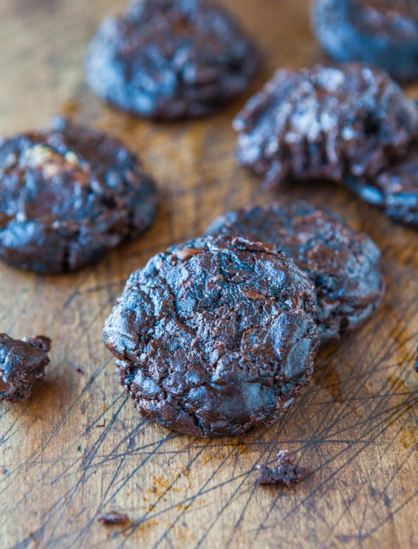 Quintuple Chocolate Fudgy Brownie Cookies