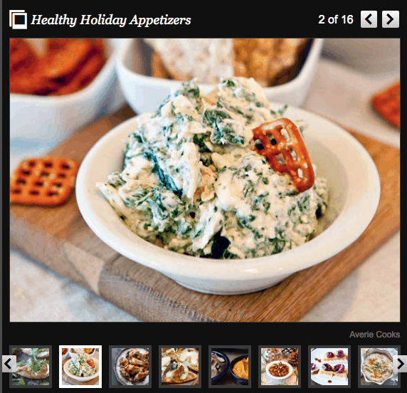 Healthy Holiday Appetizers story on the Huffington Post